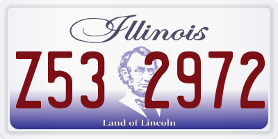 IL license plate Z532972