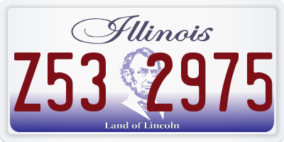 IL license plate Z532975