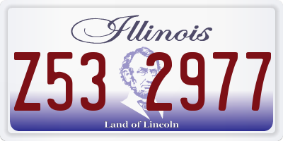 IL license plate Z532977