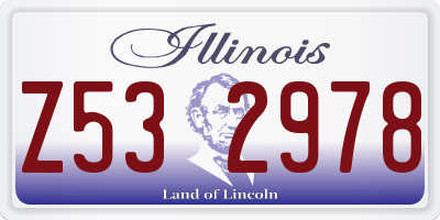 IL license plate Z532978