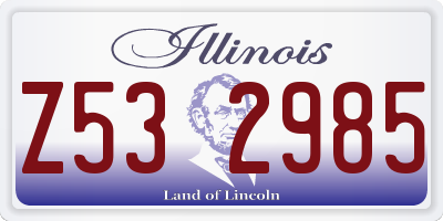 IL license plate Z532985
