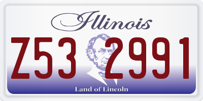 IL license plate Z532991