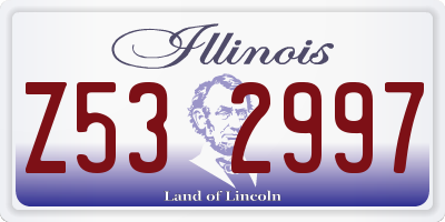 IL license plate Z532997