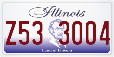 IL license plate Z533004