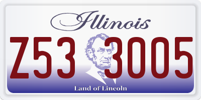 IL license plate Z533005