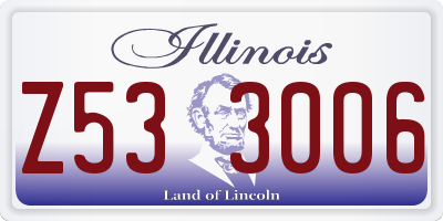 IL license plate Z533006