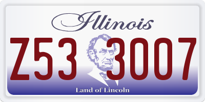 IL license plate Z533007