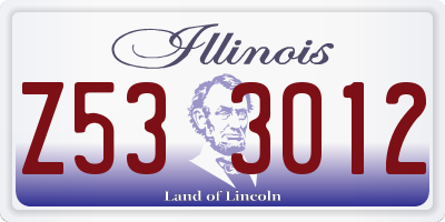 IL license plate Z533012