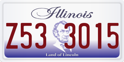 IL license plate Z533015
