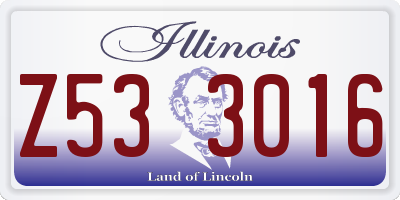 IL license plate Z533016