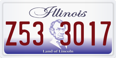 IL license plate Z533017