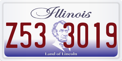 IL license plate Z533019