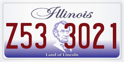 IL license plate Z533021