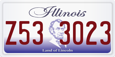 IL license plate Z533023