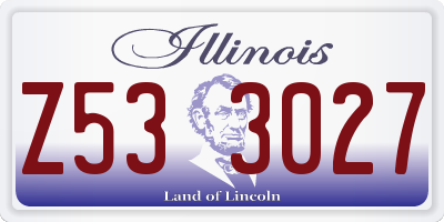 IL license plate Z533027