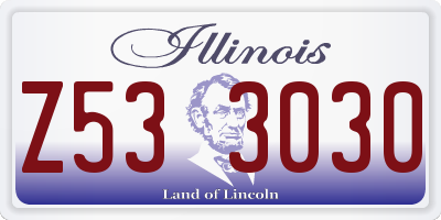 IL license plate Z533030