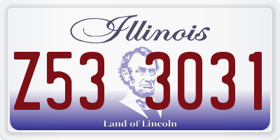 IL license plate Z533031
