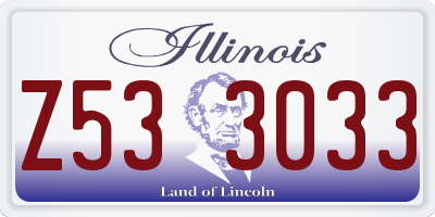 IL license plate Z533033