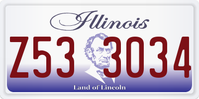 IL license plate Z533034