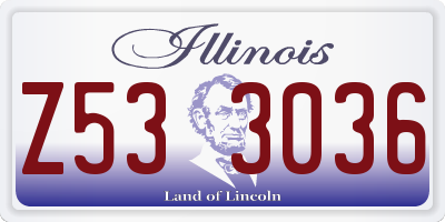 IL license plate Z533036