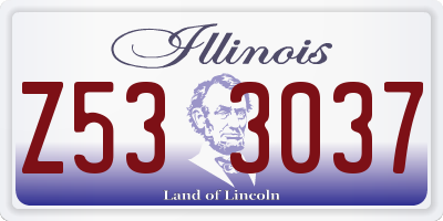 IL license plate Z533037
