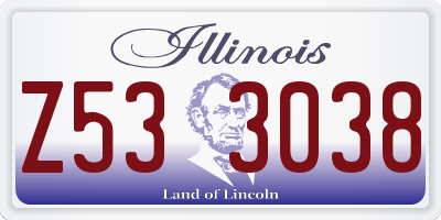 IL license plate Z533038