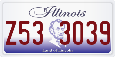 IL license plate Z533039