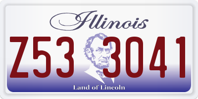 IL license plate Z533041