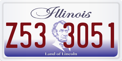 IL license plate Z533051