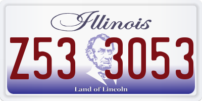IL license plate Z533053