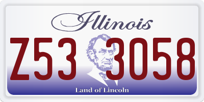 IL license plate Z533058