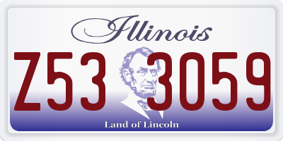 IL license plate Z533059