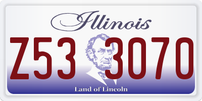 IL license plate Z533070