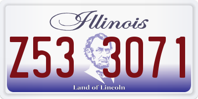 IL license plate Z533071