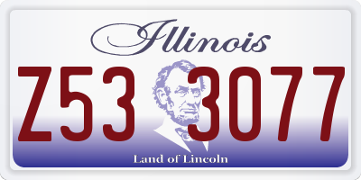 IL license plate Z533077