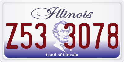 IL license plate Z533078