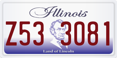 IL license plate Z533081