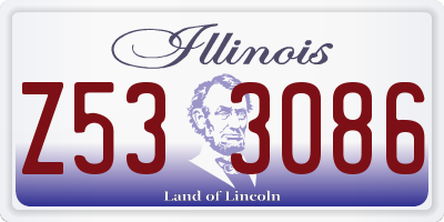 IL license plate Z533086