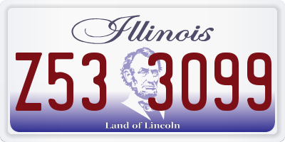 IL license plate Z533099