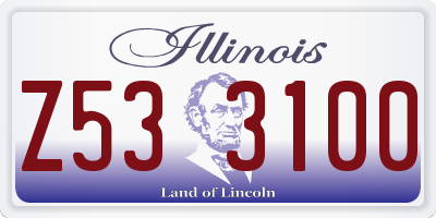 IL license plate Z533100