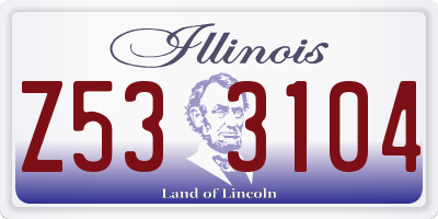IL license plate Z533104