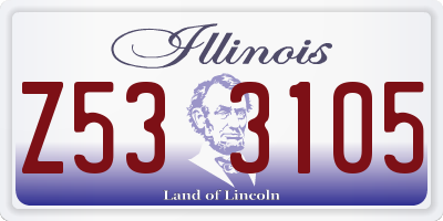 IL license plate Z533105