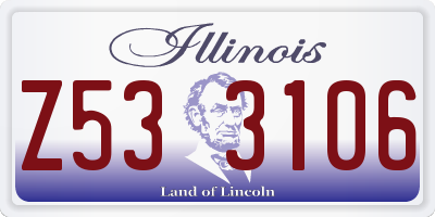 IL license plate Z533106