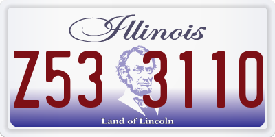 IL license plate Z533110