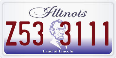 IL license plate Z533111