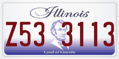 IL license plate Z533113