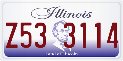 IL license plate Z533114