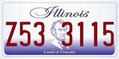 IL license plate Z533115