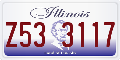 IL license plate Z533117