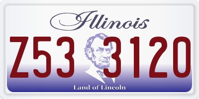 IL license plate Z533120